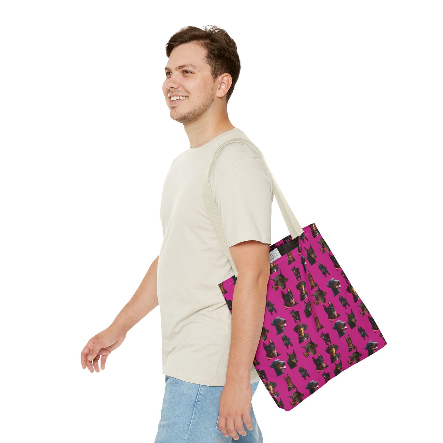 Edition 2 Doberman Model Pattern Miami Pink Tote Bag