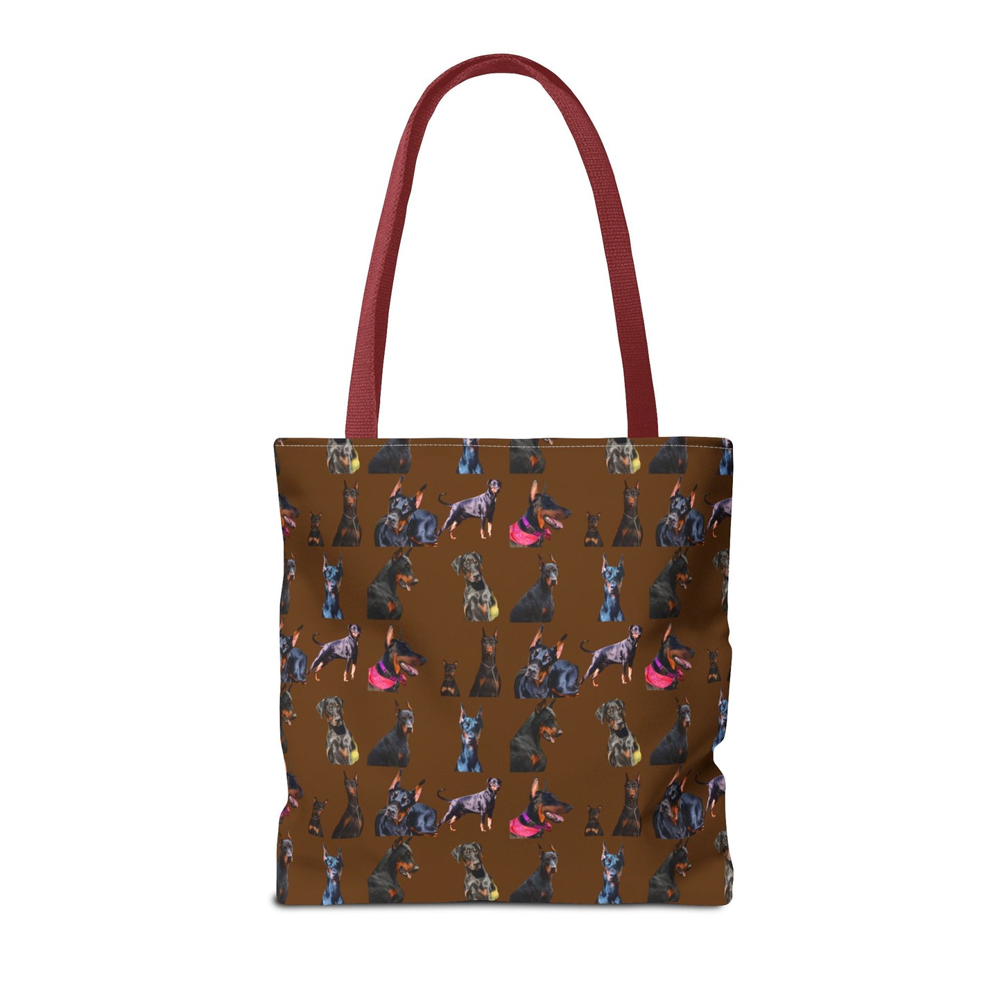 Edition 7 Doberman Model Pattern Brown Tote Bag