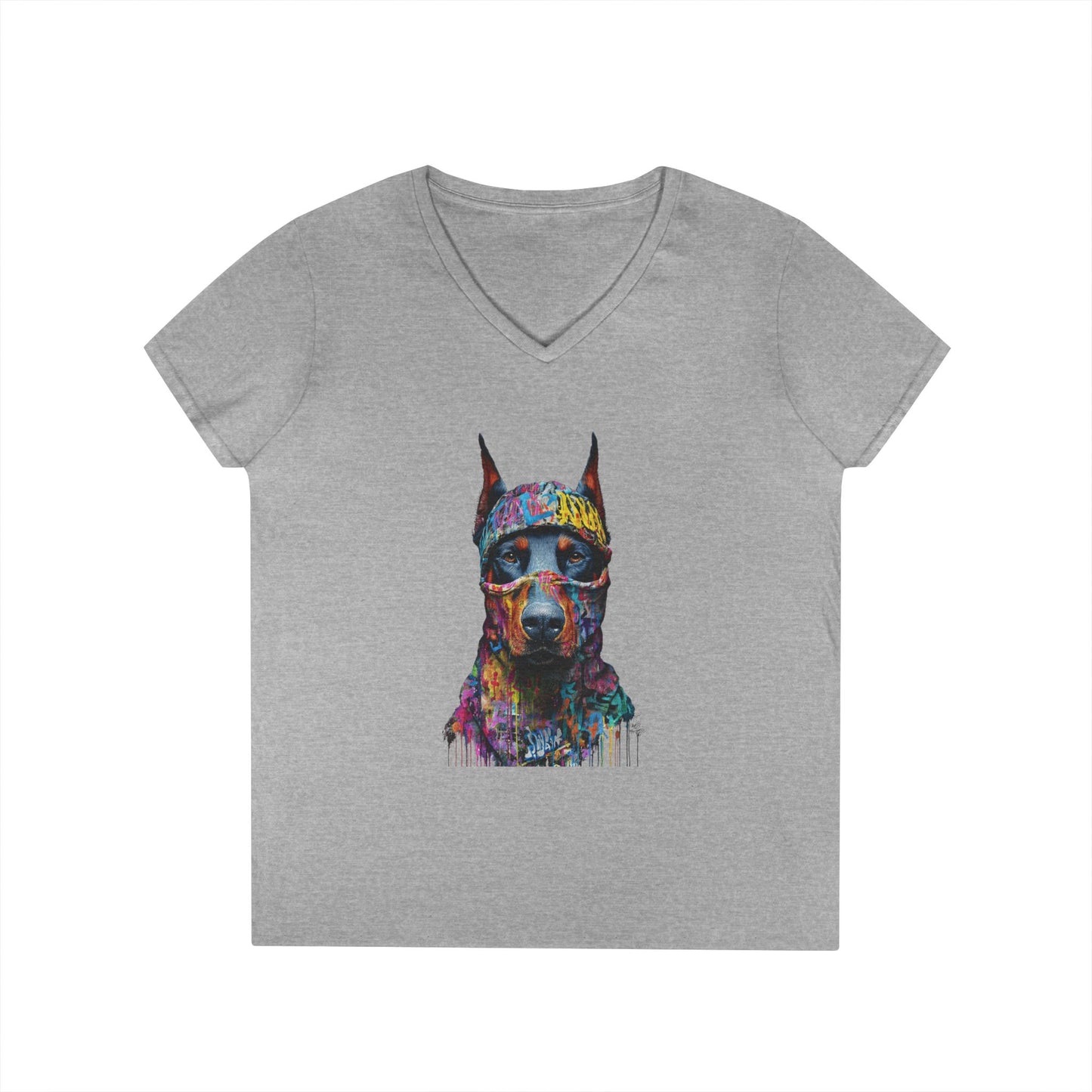 Doberman 5 V-Neck Tee Shirt for Women