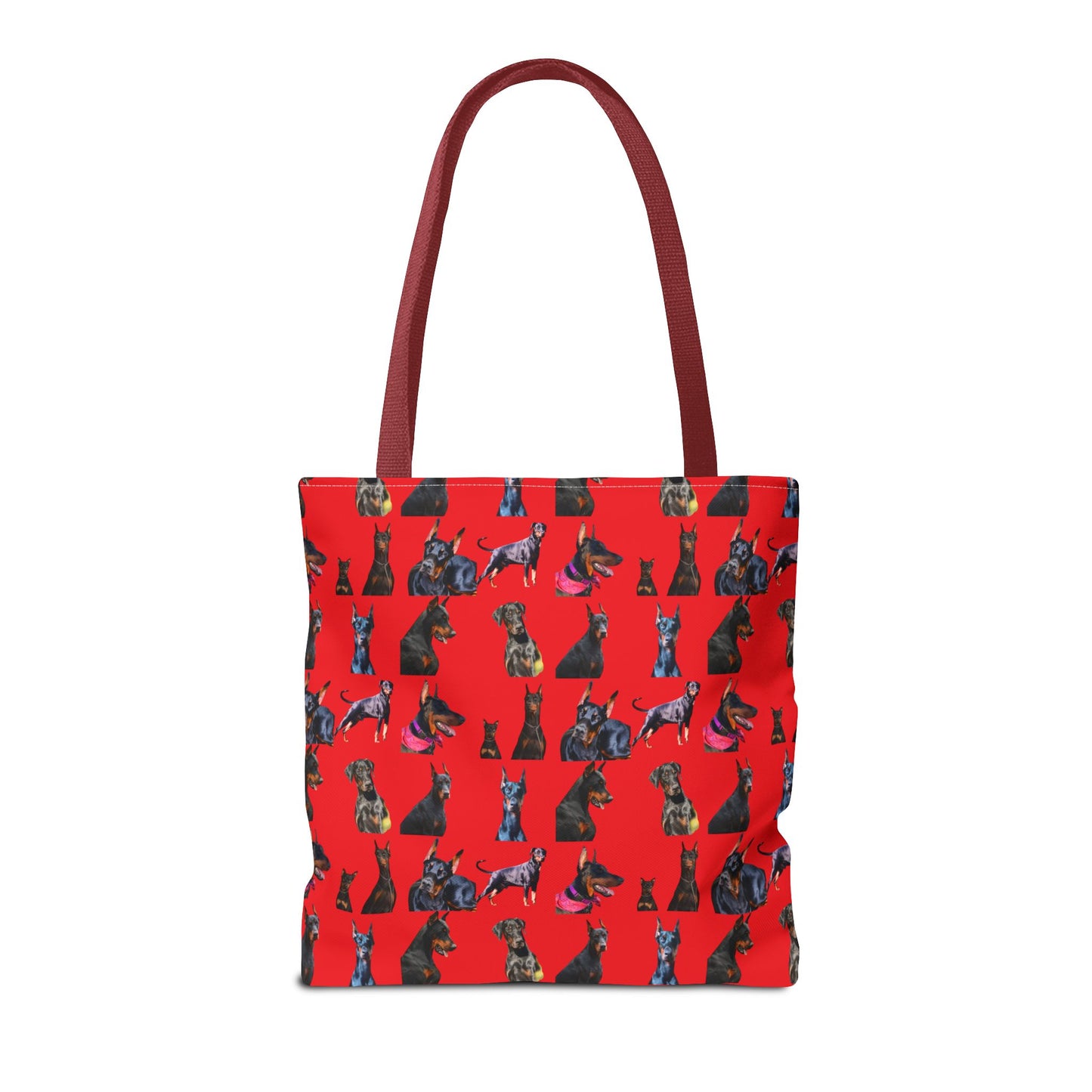 Edition 7 Doberman Model Pattern Red Tote Bag