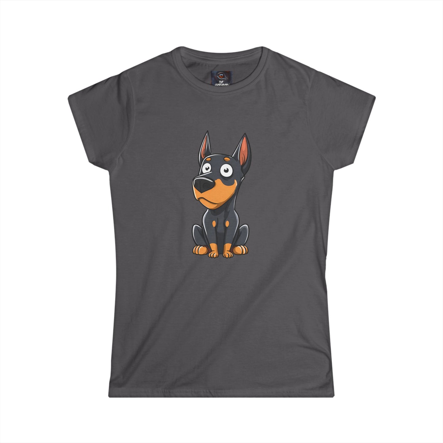 Cartoon Doberman 2 Women's Softstyle Tee
