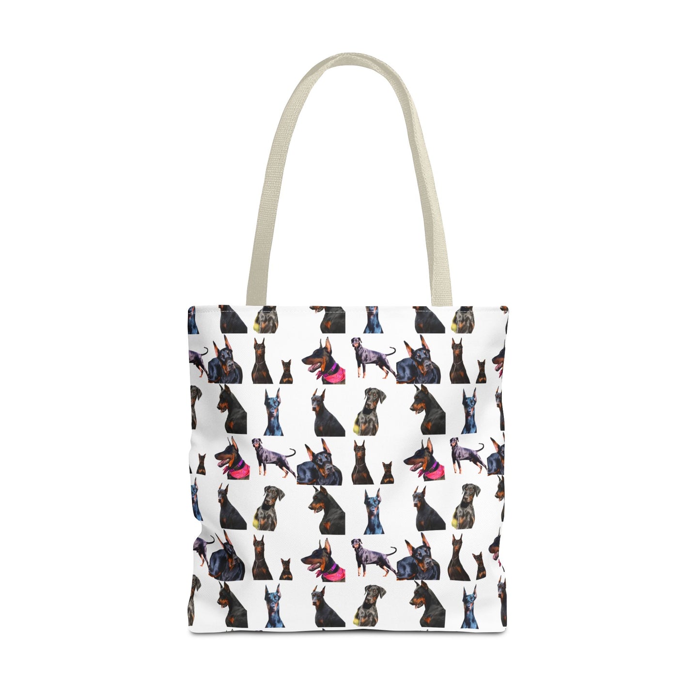Edition 7 Doberman Model Pattern White Tote Bag