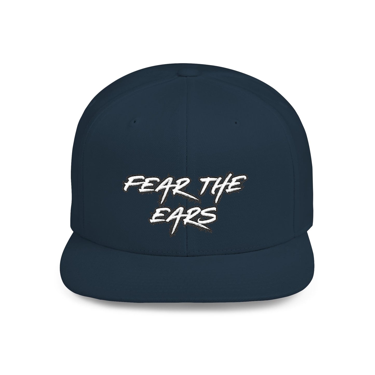 Ears 1 Embroidered Flat Bill Snapback