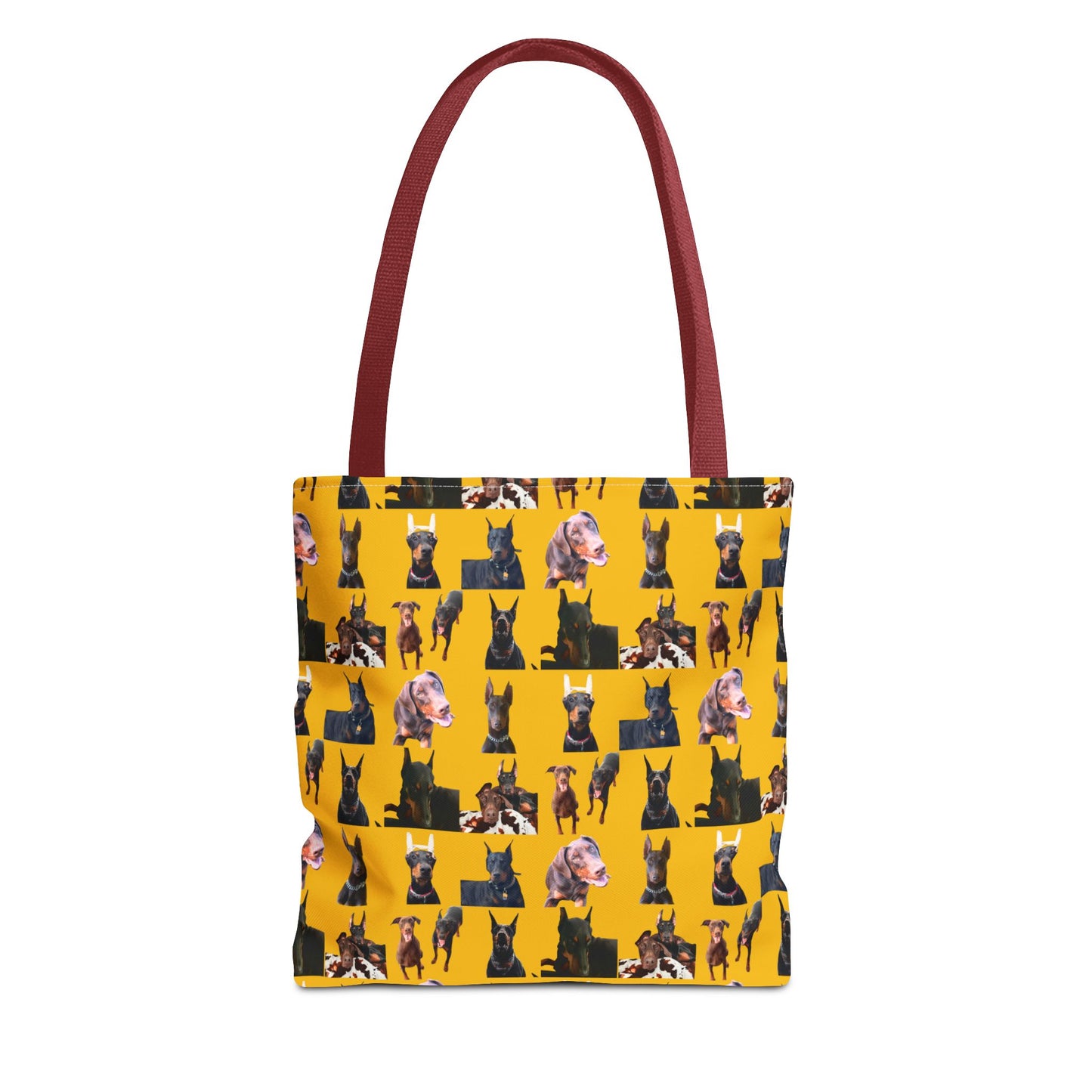 Edition 10 Doberman Model Pattern Yellow Tote Bag