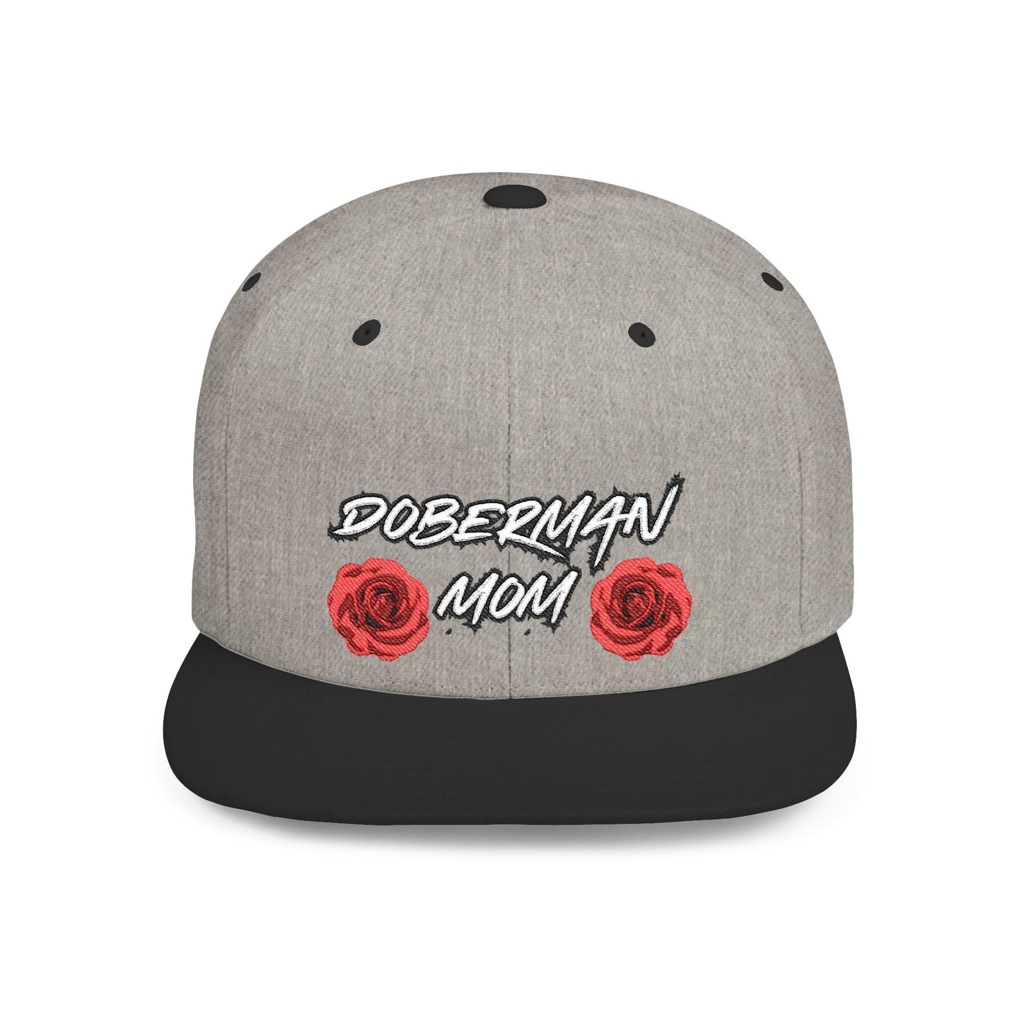 Mom 1 Embroidered Flat Bill Snapback