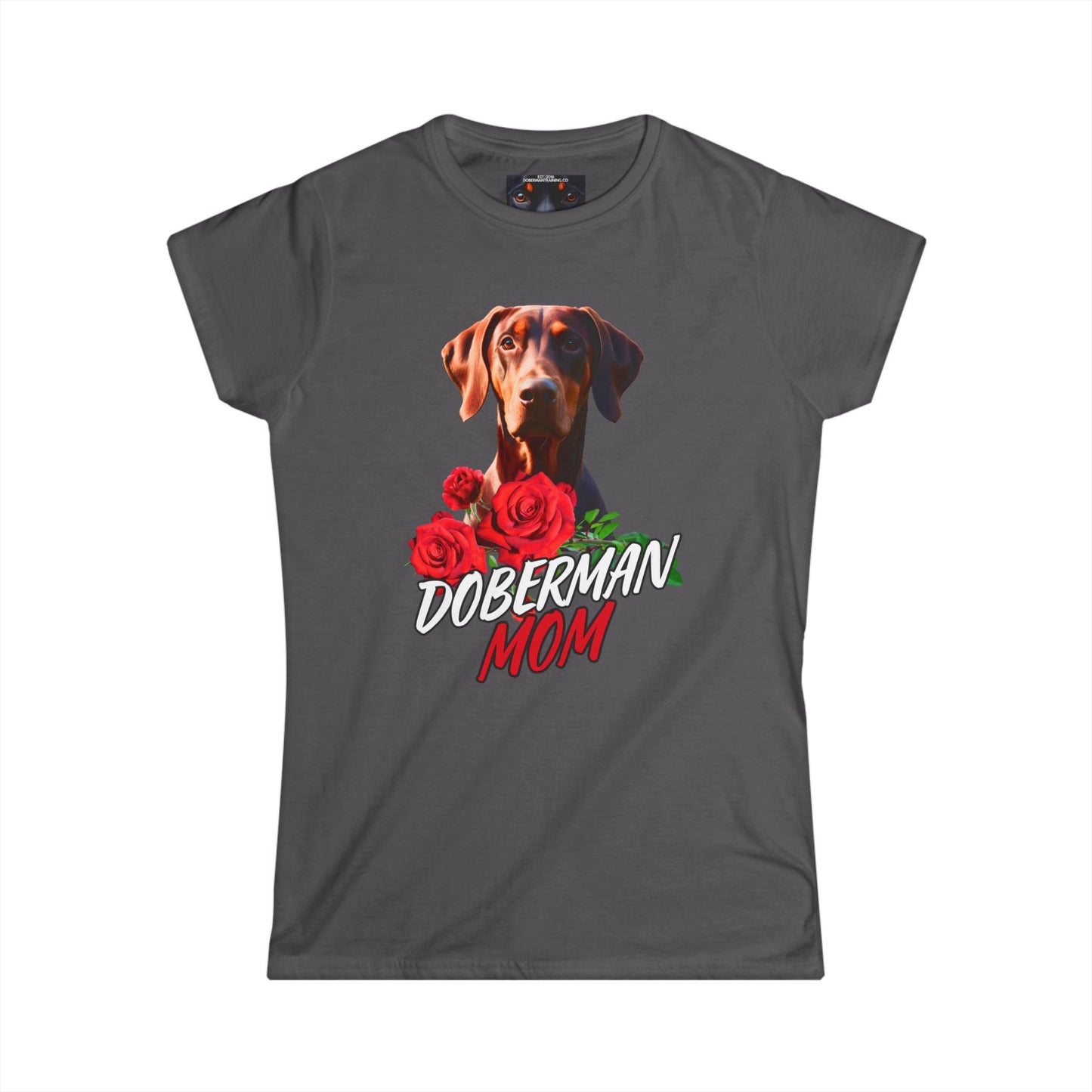 Doberman Mom 3 Women's Softstyle Tee