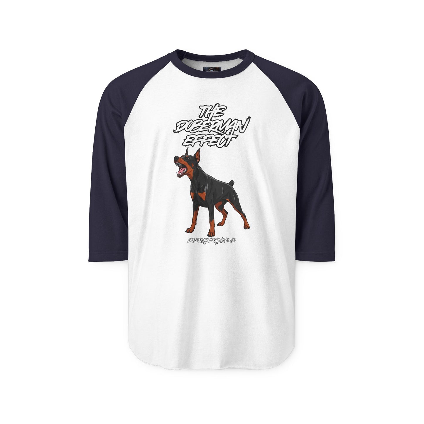 Doberman Effect 1 Unisex Three-Quarter Sleeve Raglan Shirt