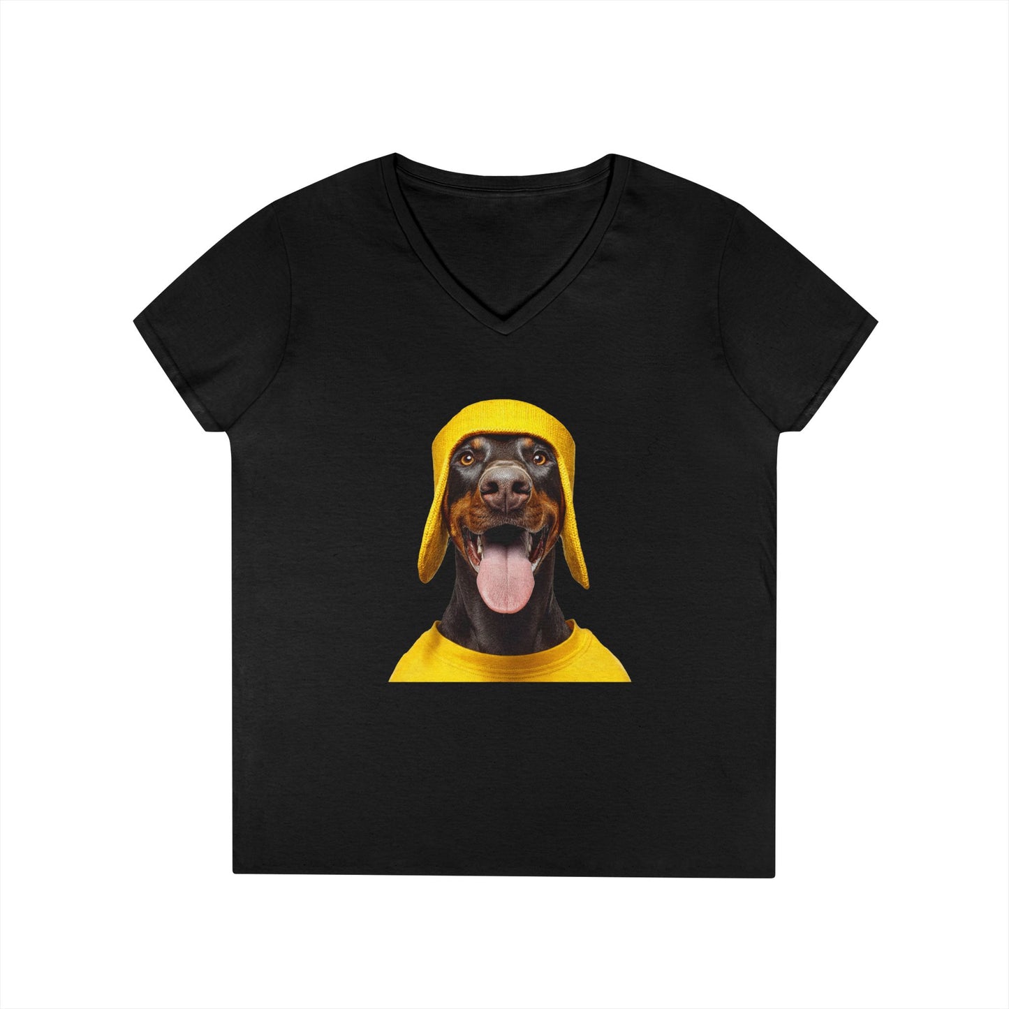 Doberman 3 V-Neck Tee Shirt for Women