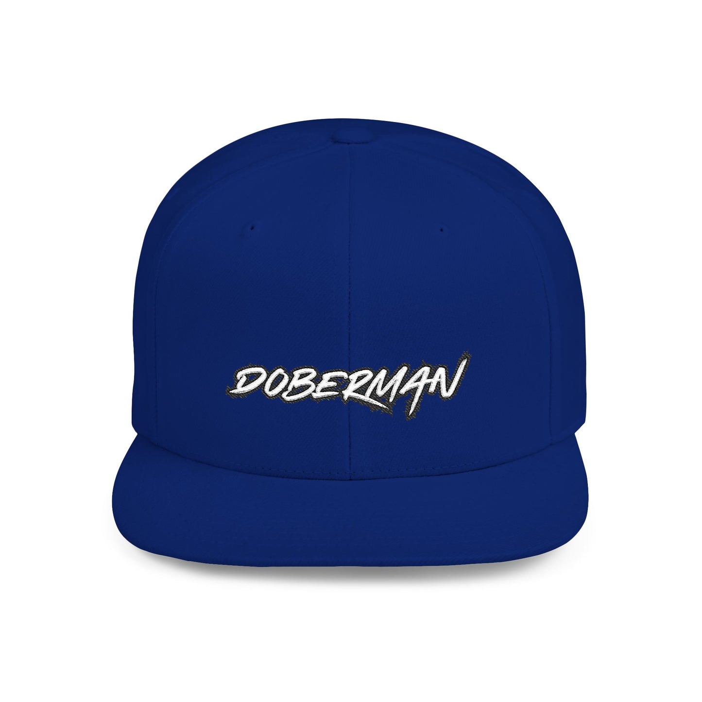 Doberman 3 Embroidered Flat Bill Snapback