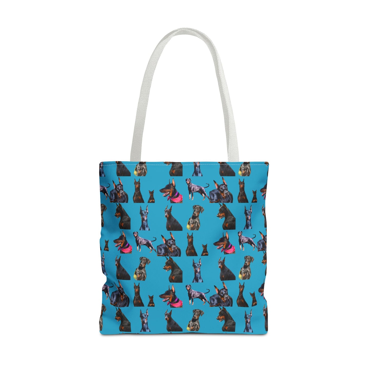 Edition 7 Doberman Model Pattern Turquoise Tote Bag