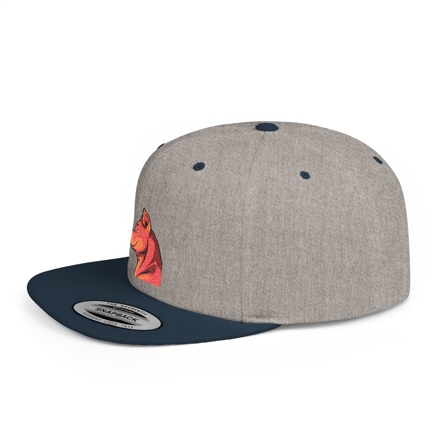 Custom Embroidered Flat Bill Snapback