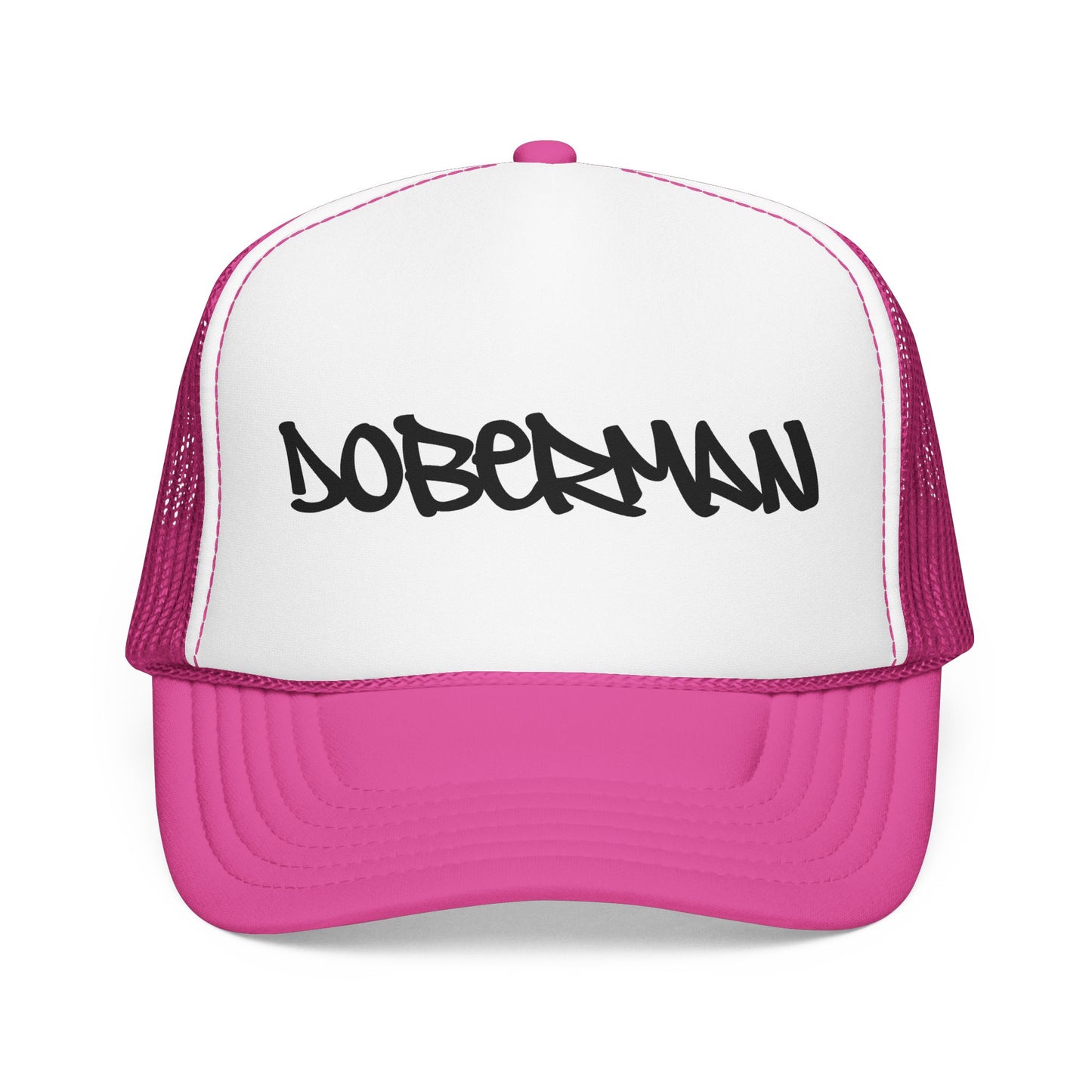 Doberman Graffiti Foam Trucker Hat Made in USA