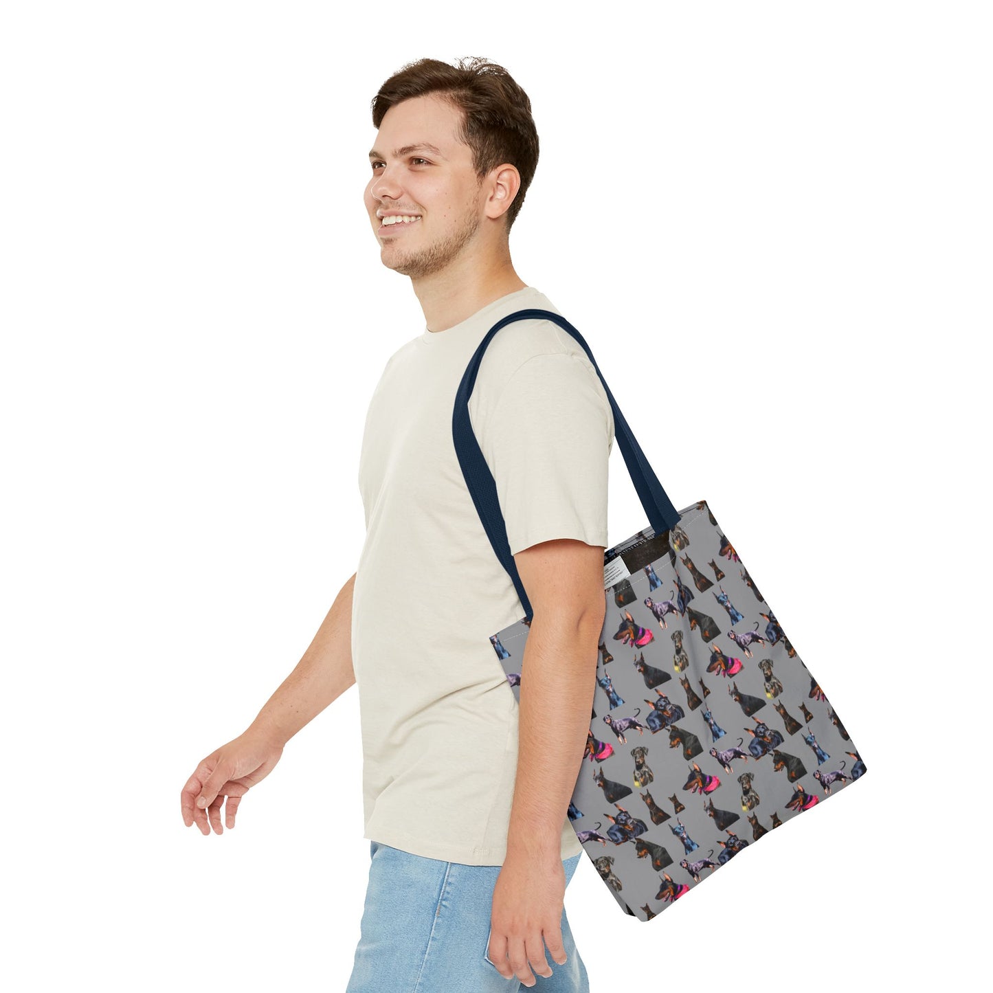 Edition 7 Doberman Model Pattern Gray Tote Bag