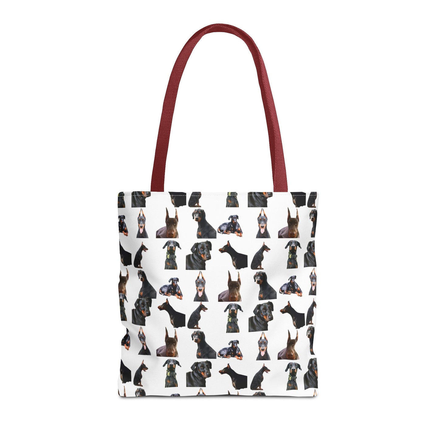 Edition 6 Doberman Model Pattern White Tote Bag