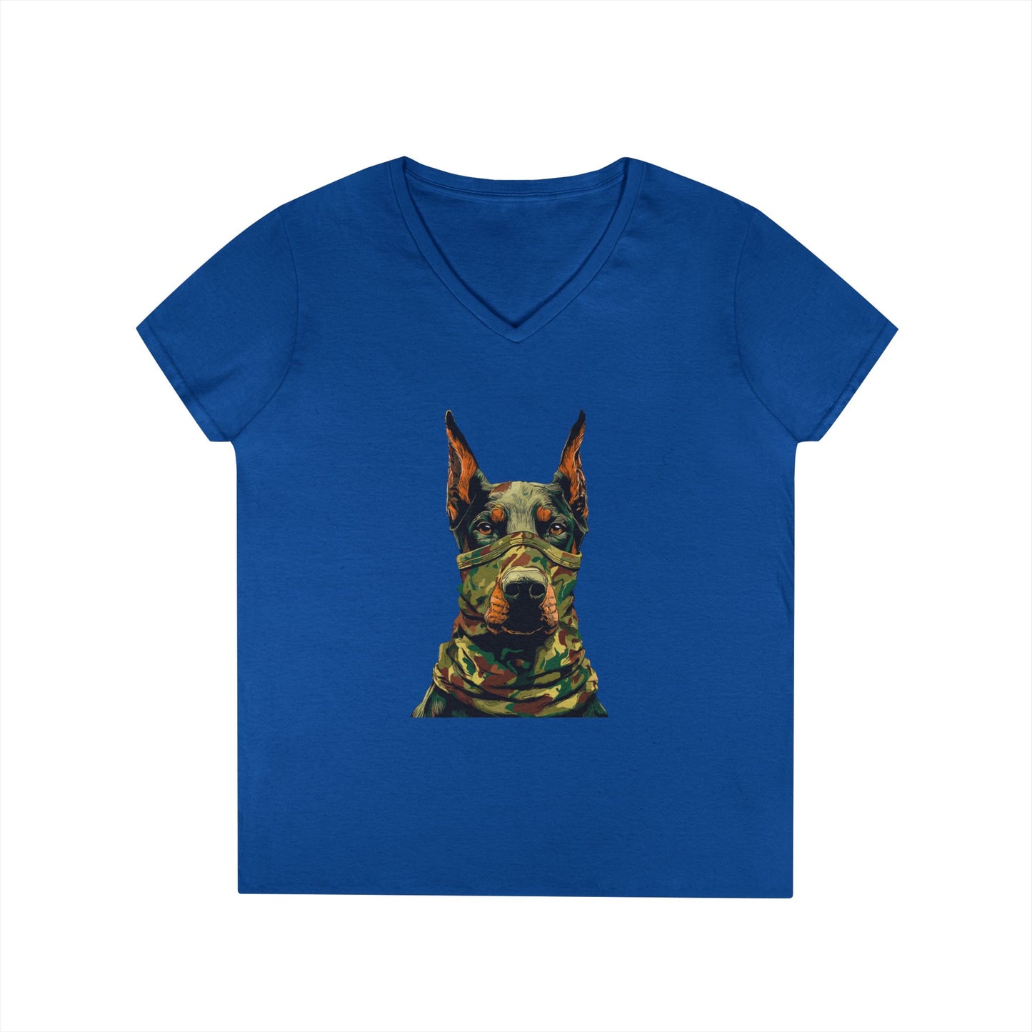 Doberman 4 V-Neck Tee Shirt for Women
