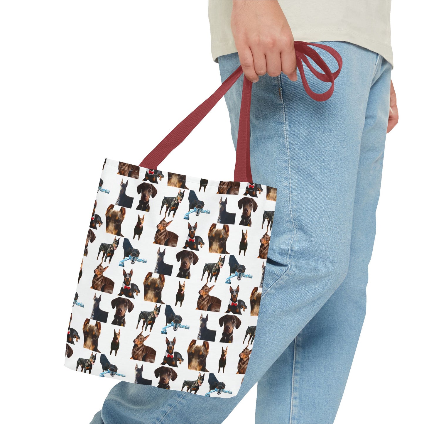 Edition 1 Doberman Model Pattern White Tote Bag