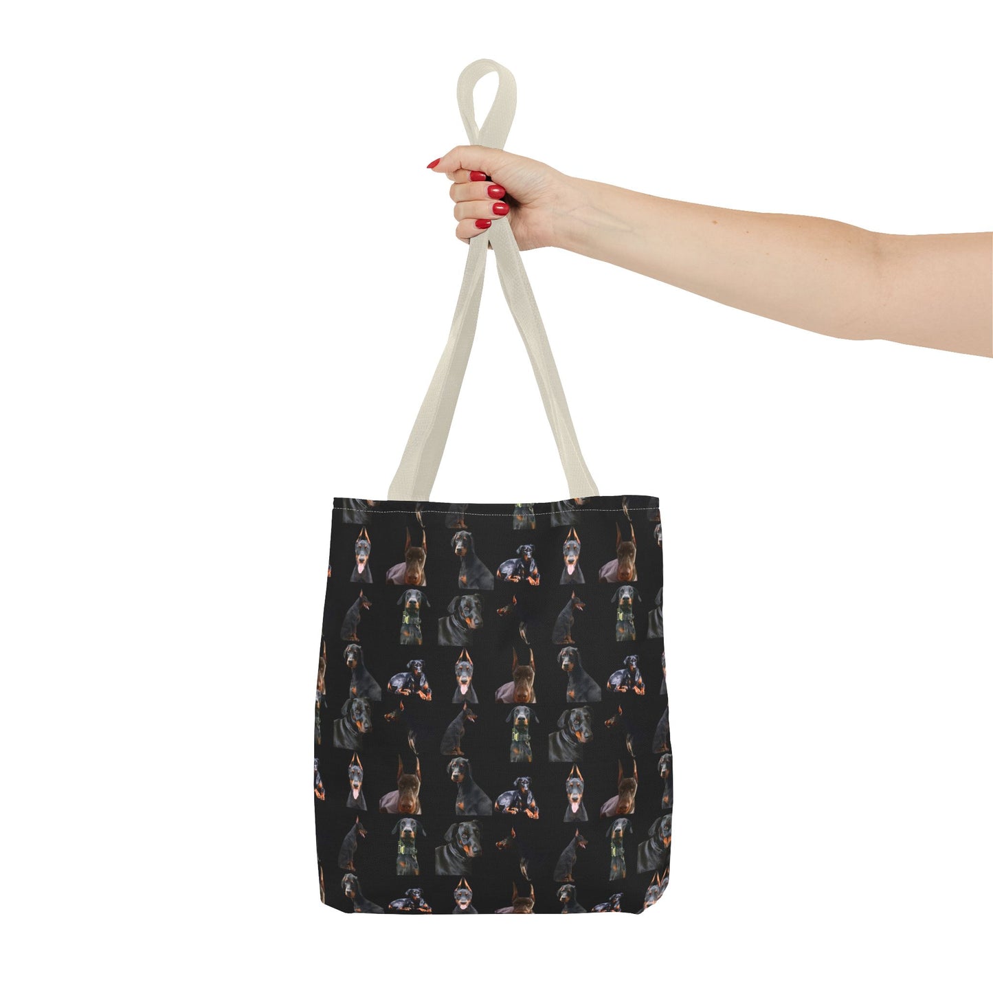 Edition 6 Doberman Model Pattern Black Tote Bag