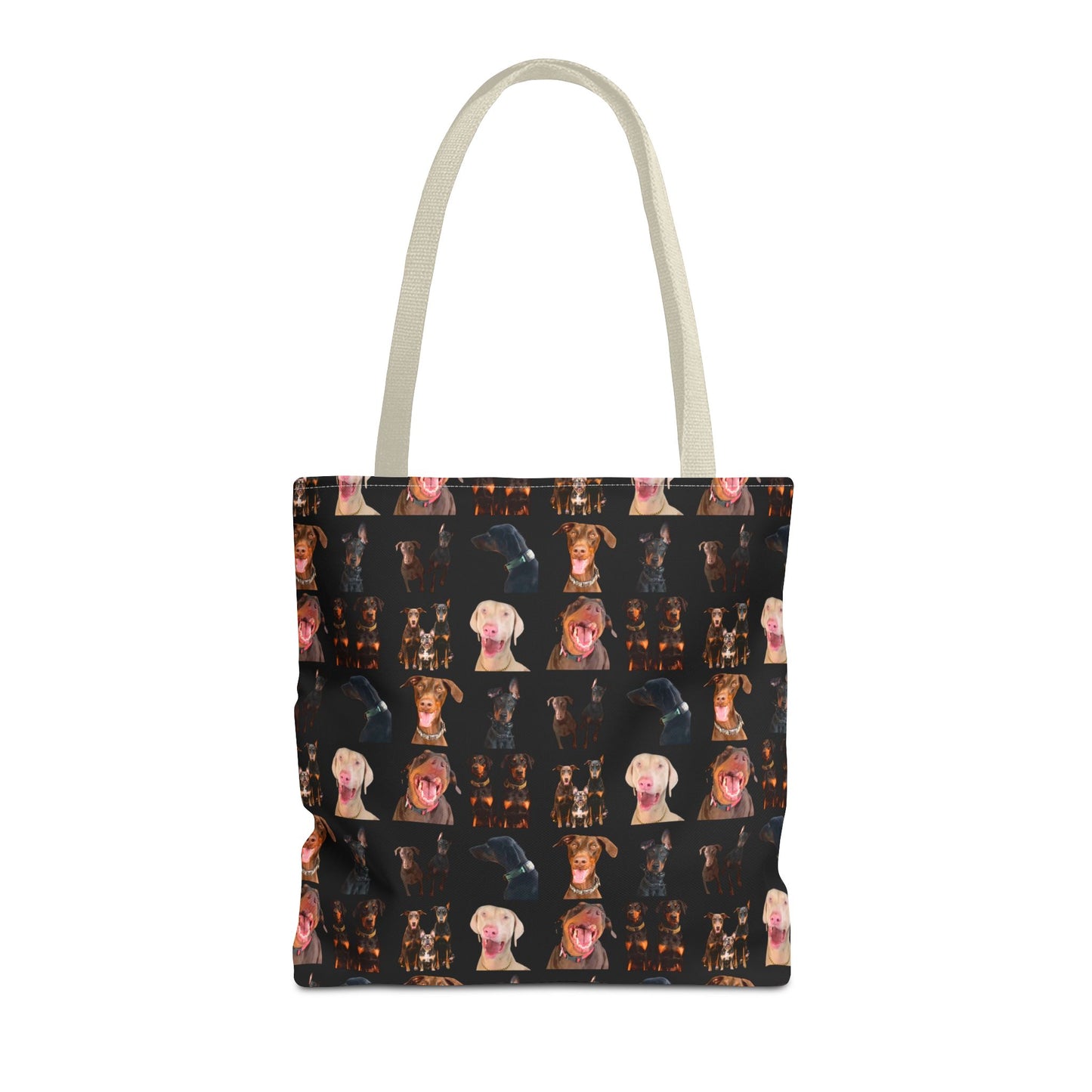 Edition 9 Doberman Model Pattern Black Tote Bag