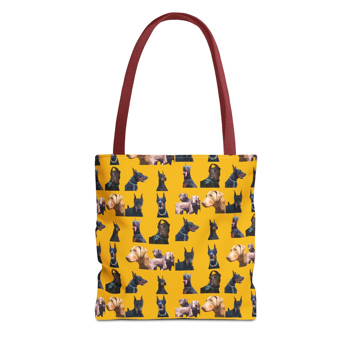 Edition 8 Doberman Model Pattern Yellow Tote Bag