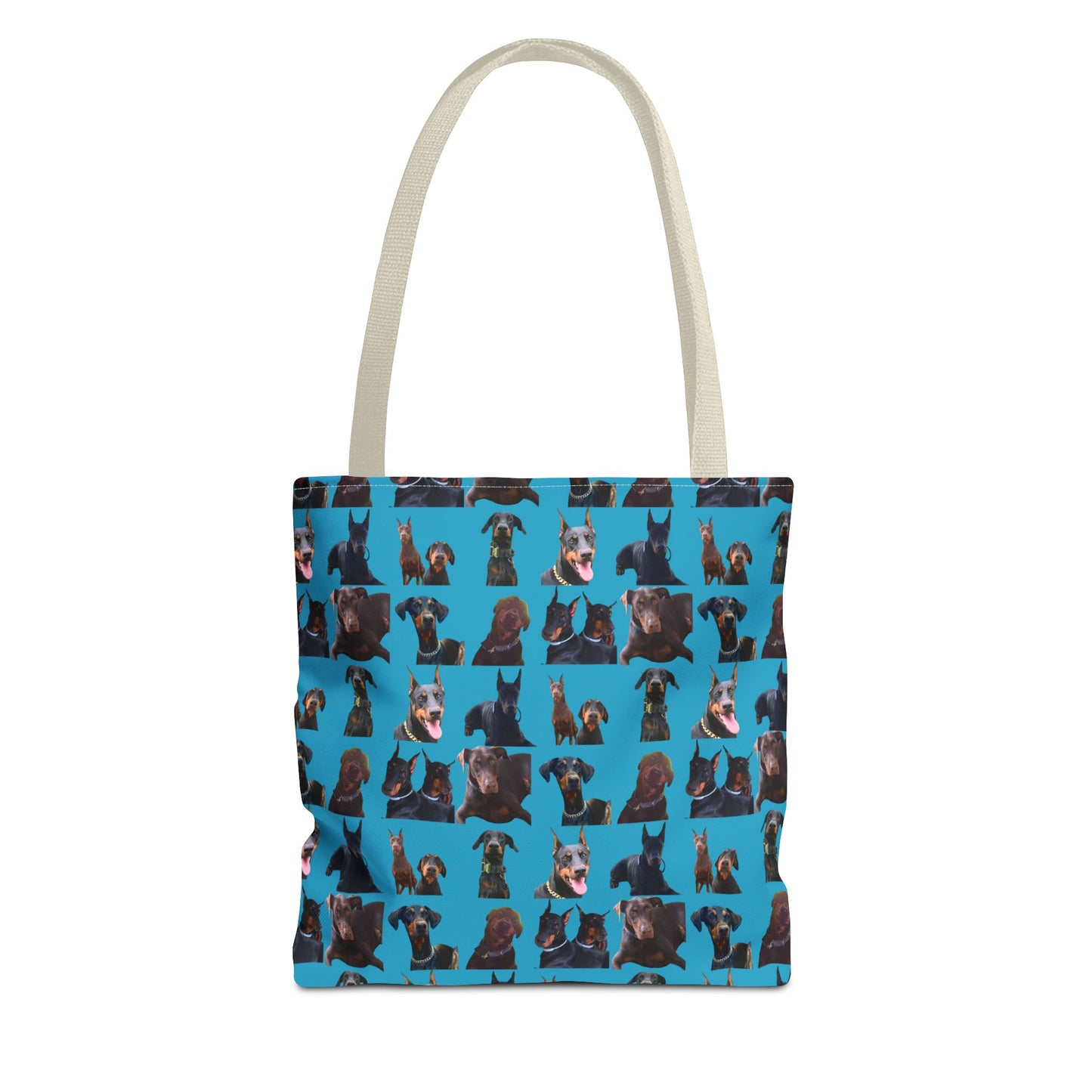 Edition 5 Doberman Model Pattern Turquoise Tote Bag
