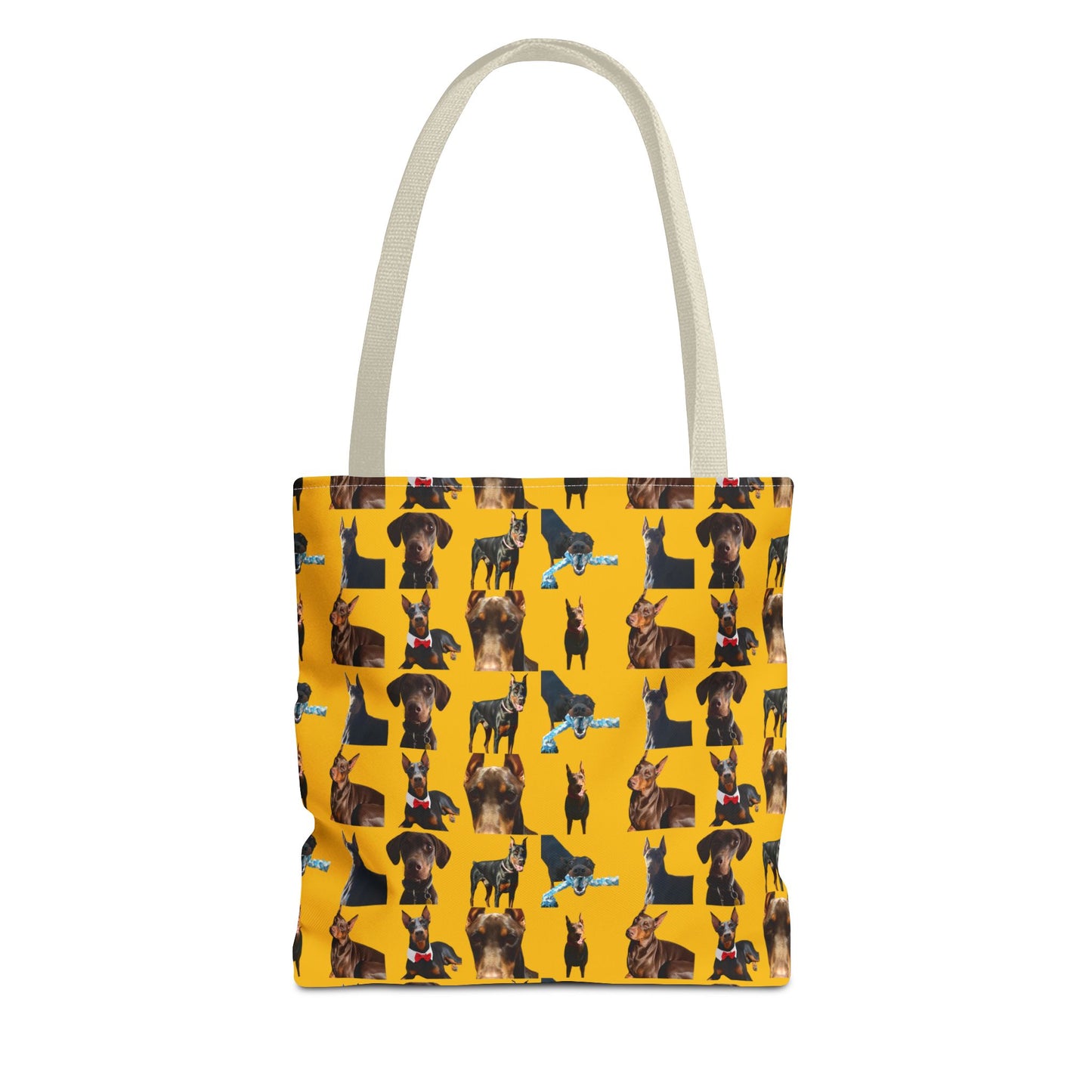 Edition 1 Doberman Model Pattern Yellow Tote Bag