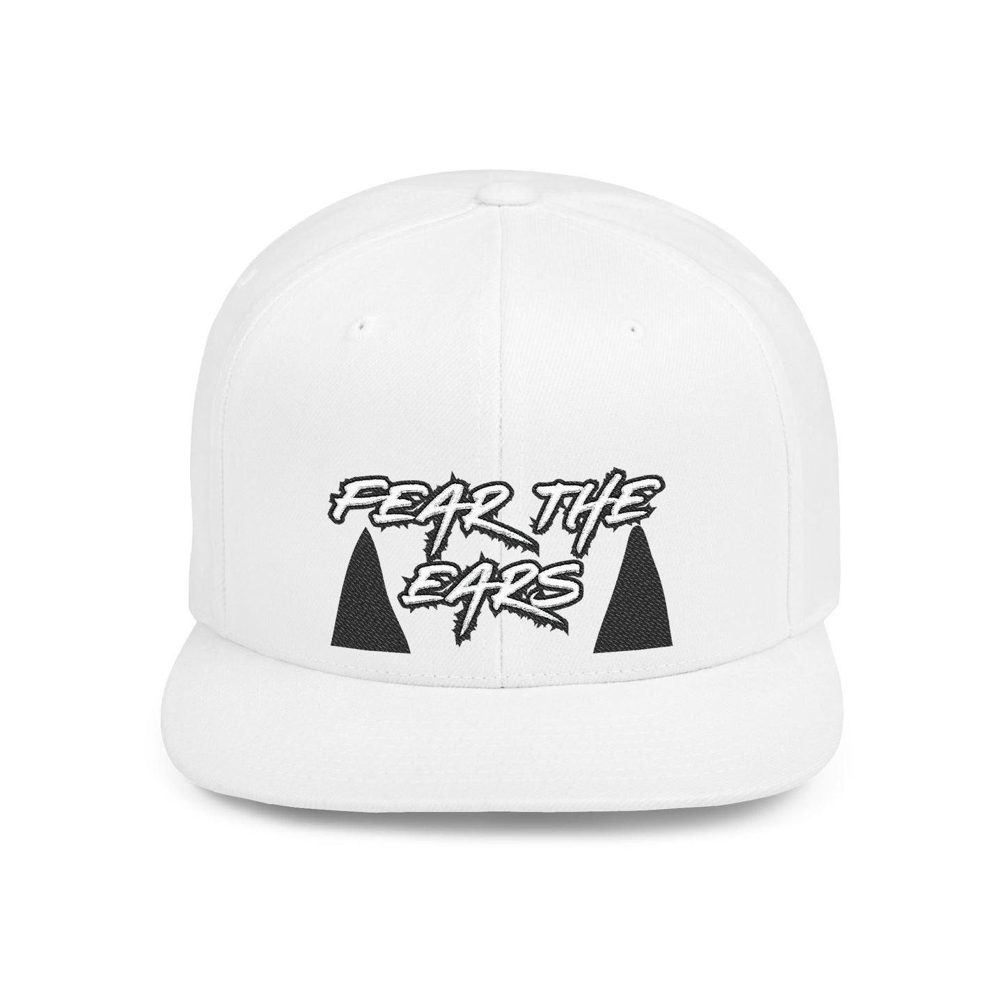 Ears 2 Embroidered Flat Bill Snapback