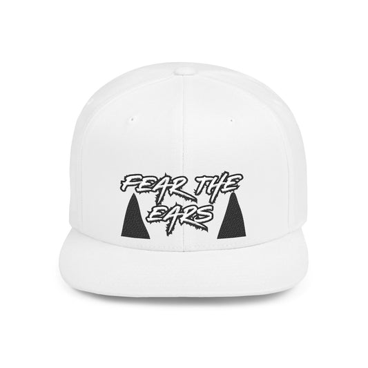 Ears 2 Embroidered Flat Bill Snapback