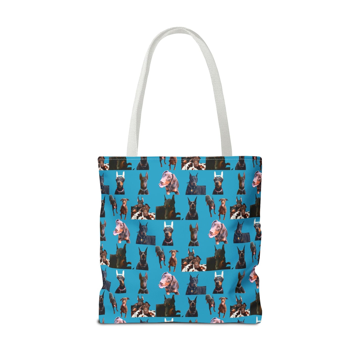 Edition 10 Doberman Model Pattern Turquoise Tote Bag