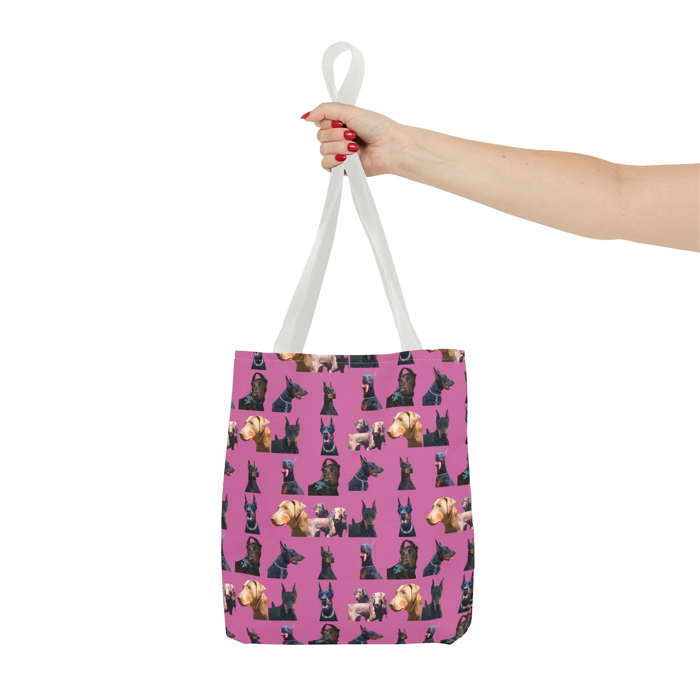Edition 8 Doberman Model Pattern Light Pink Tote Bag