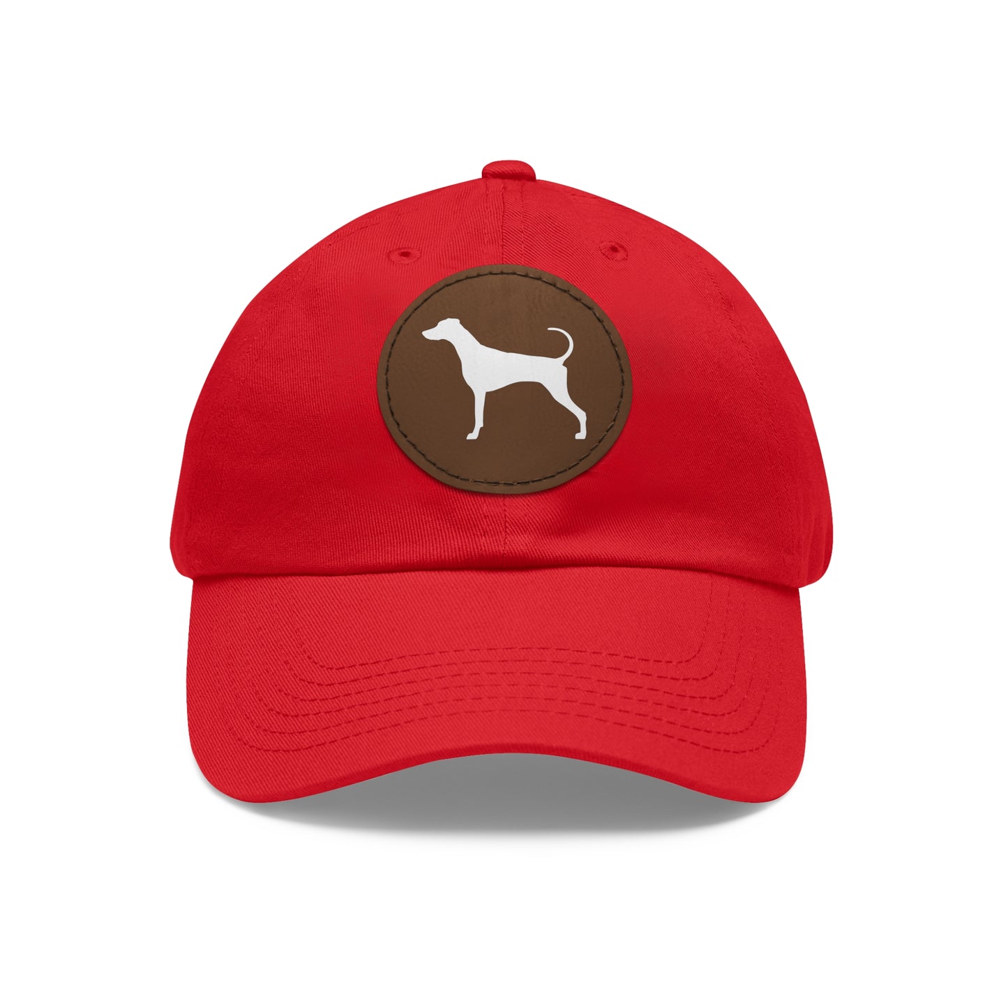 N 7 Dad Hat with Leather Patch (Round)