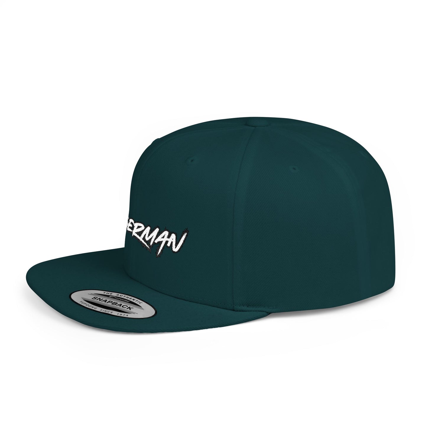 Doberman 3 Embroidered Flat Bill Snapback