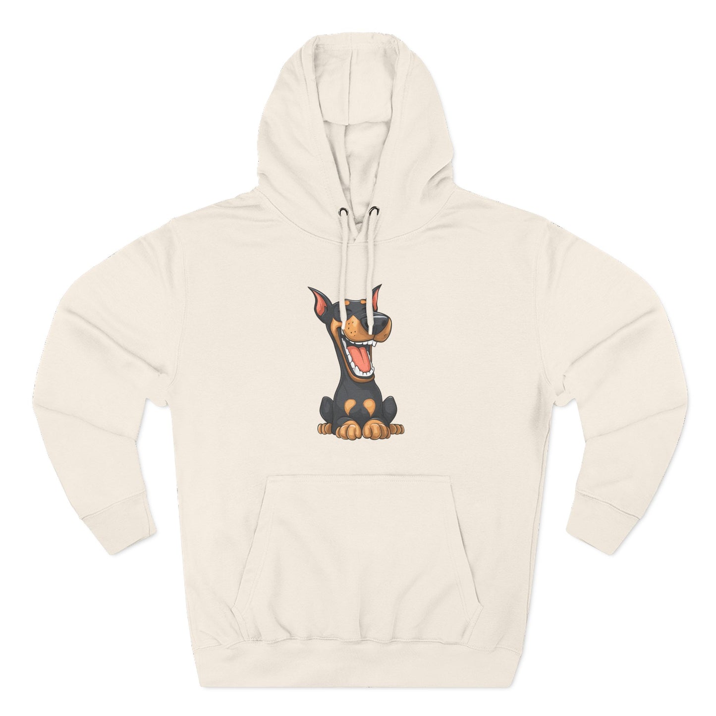 Doberman Cartoon 3 Three-Panel Fleece Hoodie