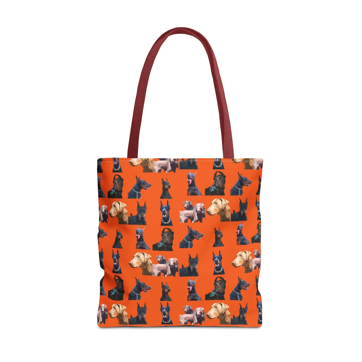 Edition 8 Doberman Model Pattern Orange Tote Bag