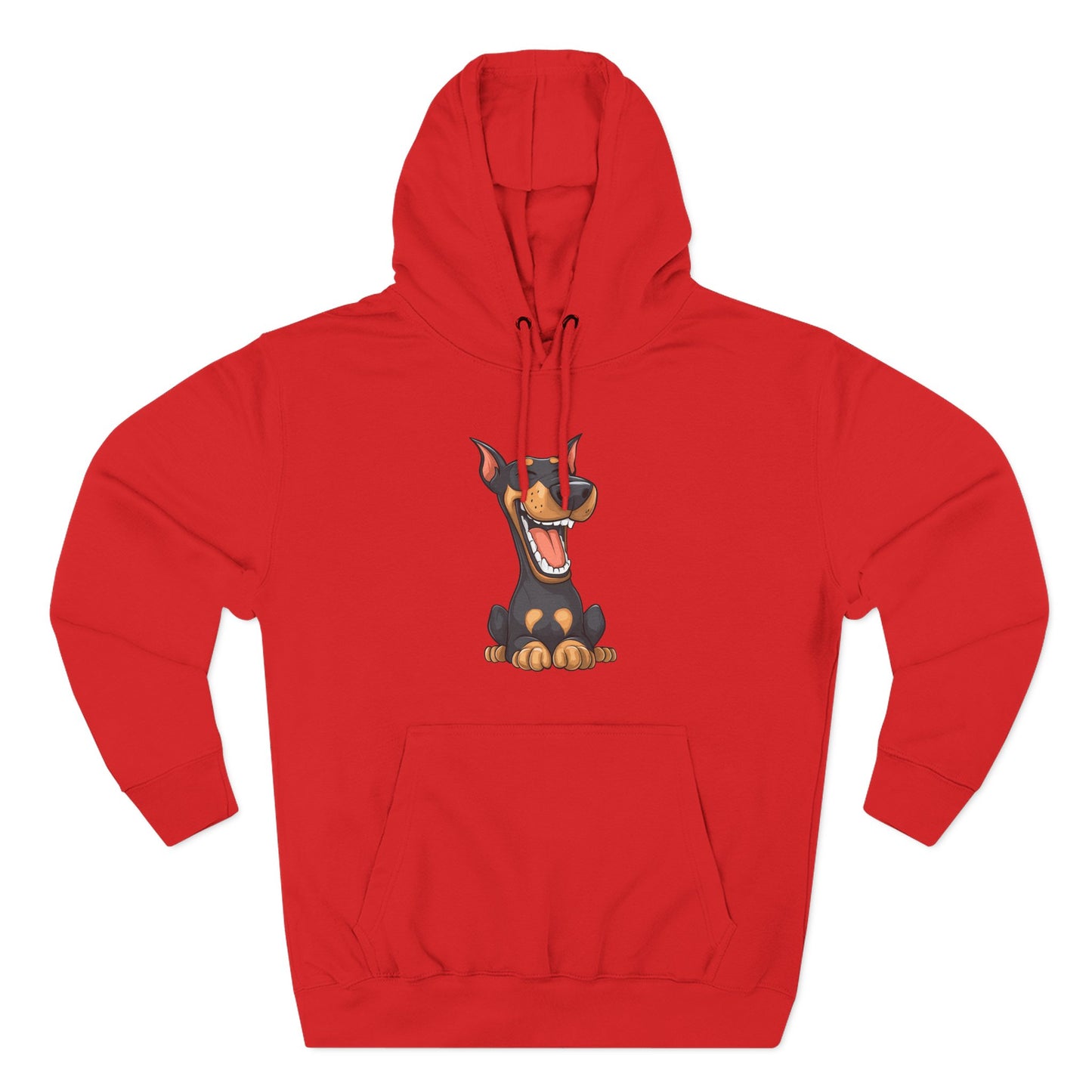 Doberman Cartoon 3 Three-Panel Fleece Hoodie