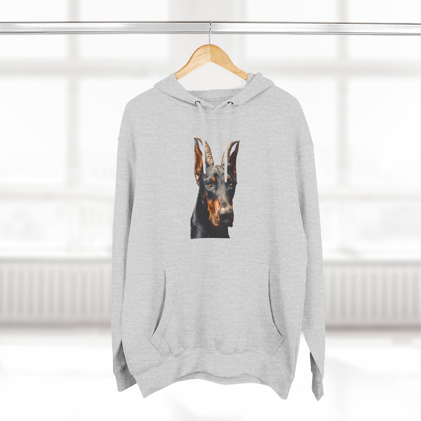Doberman Goat 2 Fleece Hoodie
