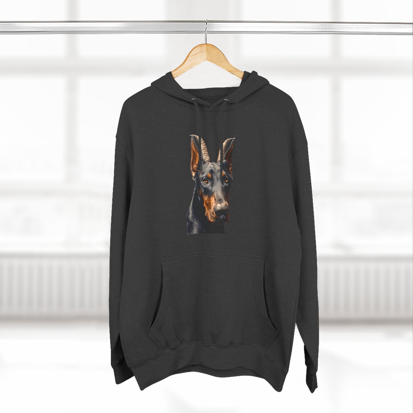 Doberman Goat 2 Fleece Hoodie