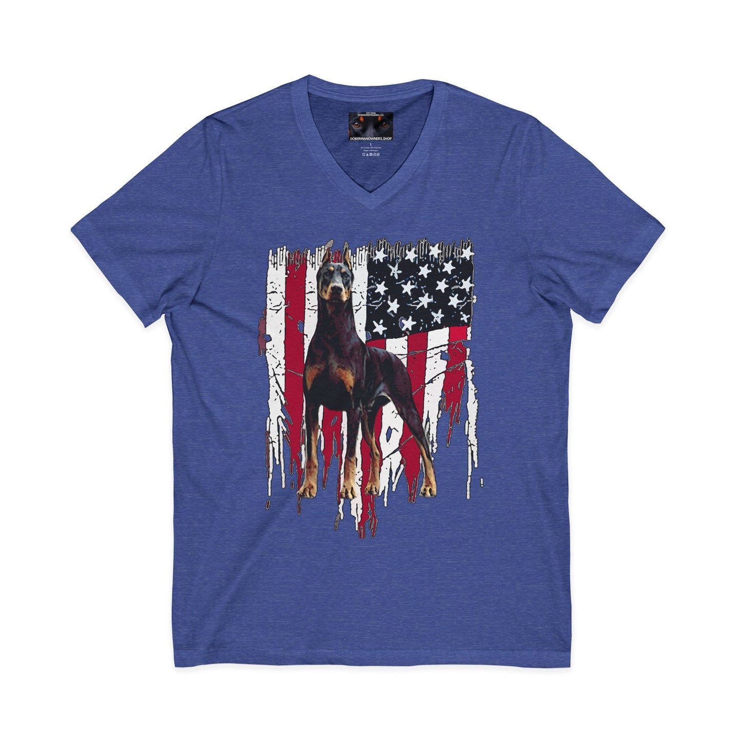 Patriot 1 Private Label Unisex Jersey Short Sleeve V-Neck Tee