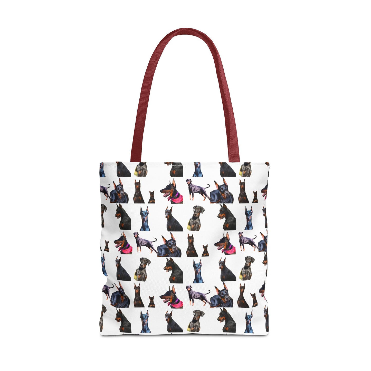 Edition 7 Doberman Model Pattern White Tote Bag