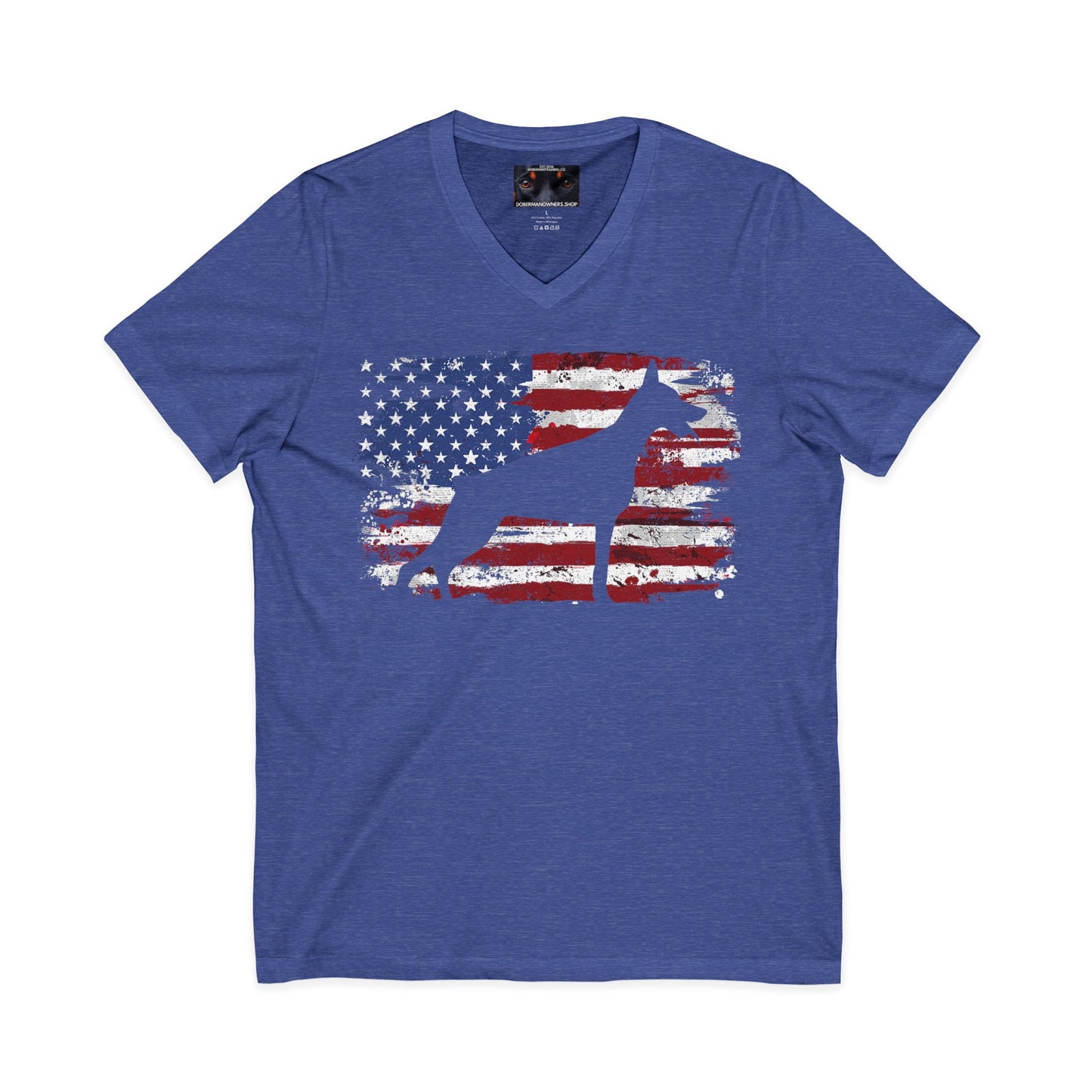 Patriot 3 Private Label Unisex Jersey Short Sleeve V-Neck Tee