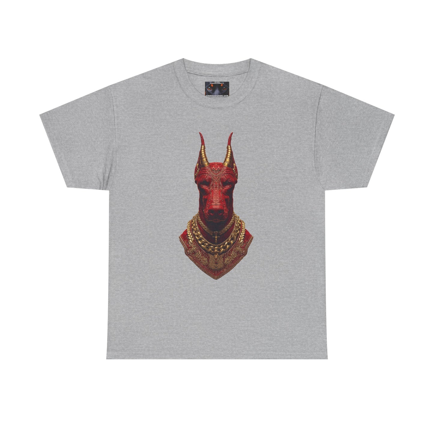 Doberman Goat 4 Private Lable Unisex Heavy Cotton Tee