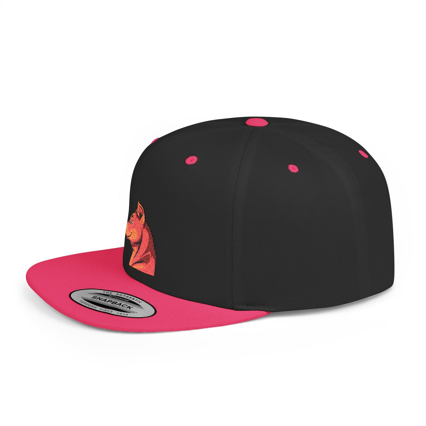 Custom Embroidered Flat Bill Snapback