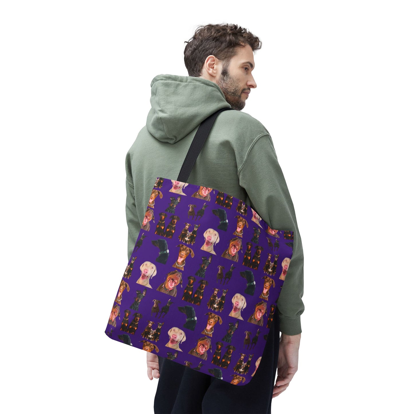 Edition 9 Doberman Model Pattern Purple Tote Bag