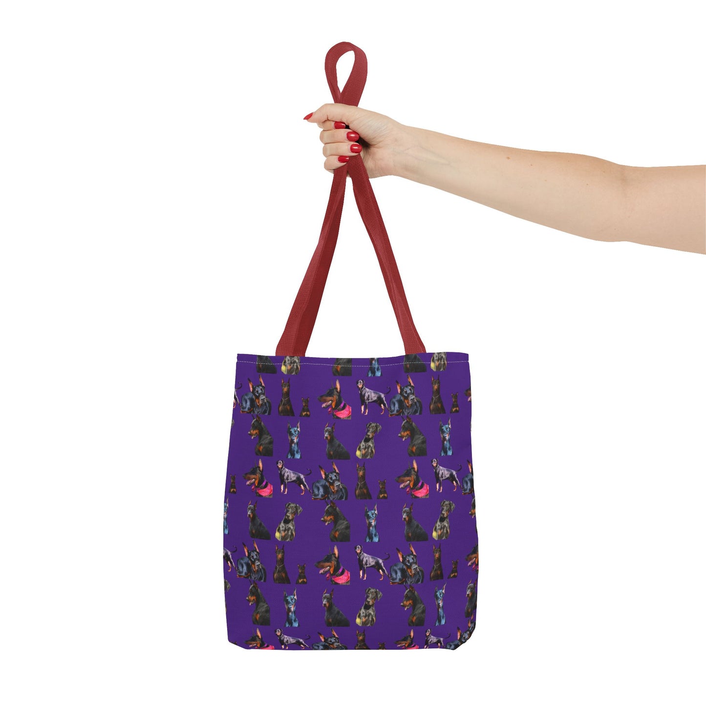 Edition 7 Doberman Model Pattern Purple Tote Bag