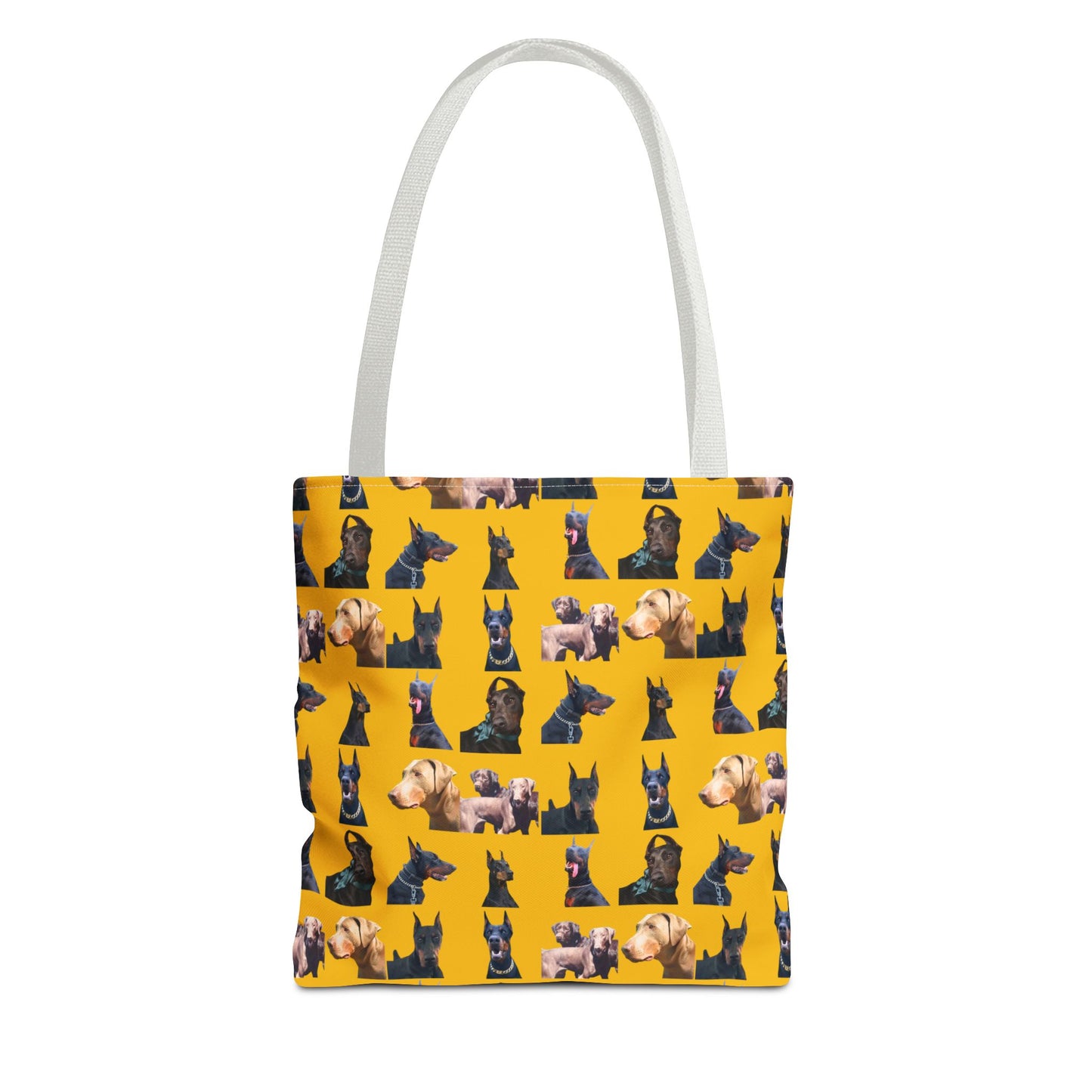 Edition 8 Doberman Model Pattern Yellow Tote Bag
