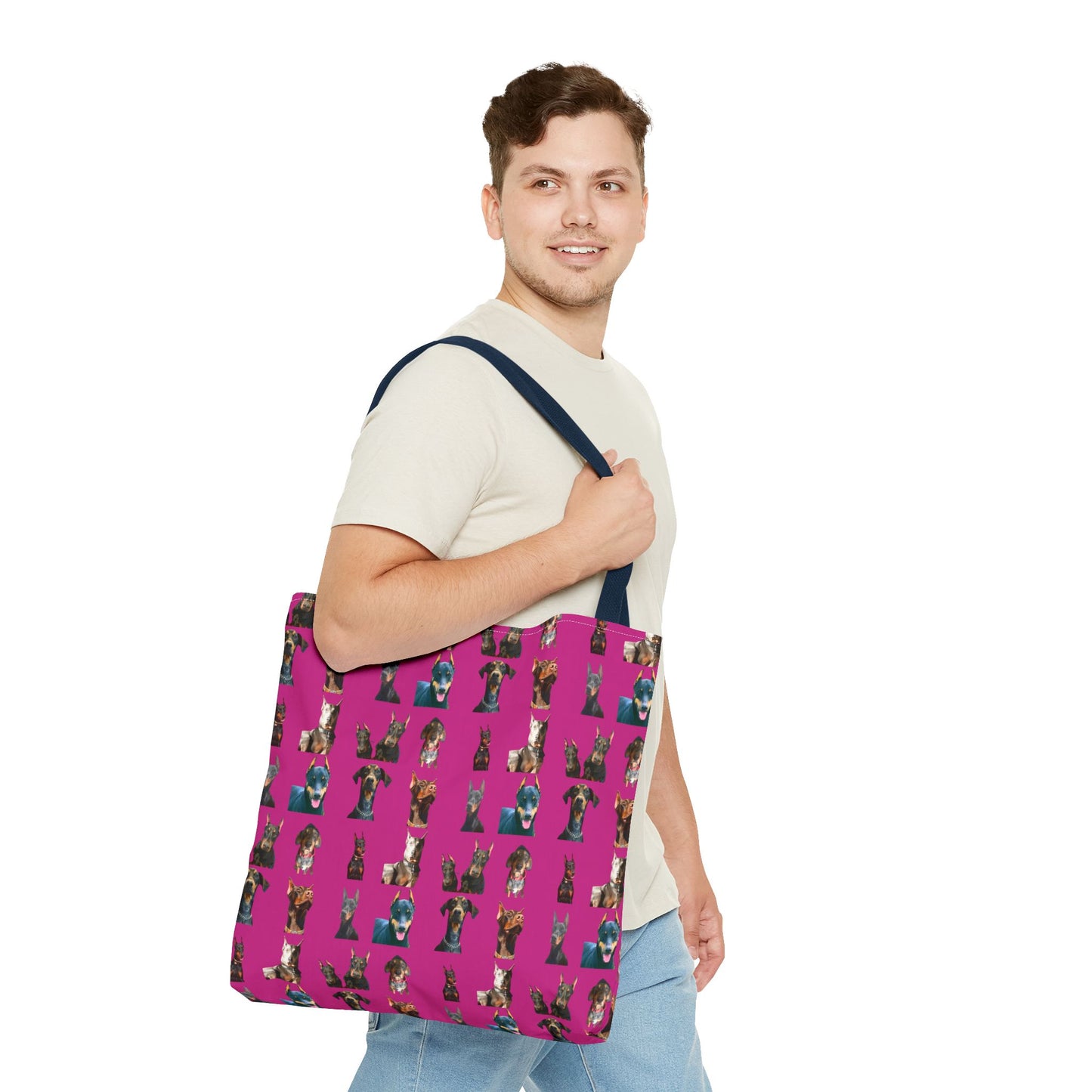 Edition 4 Doberman Model Pattern Pink Tote Bag