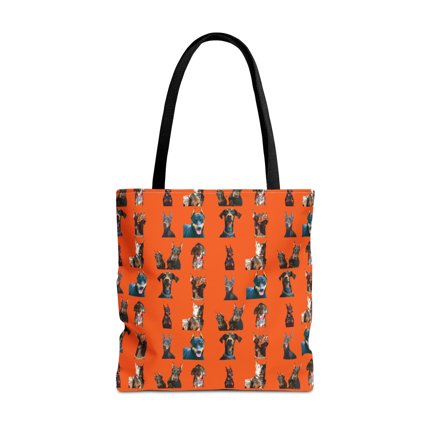 Edition 4 Doberman Model Pattern Orange Tote Bag