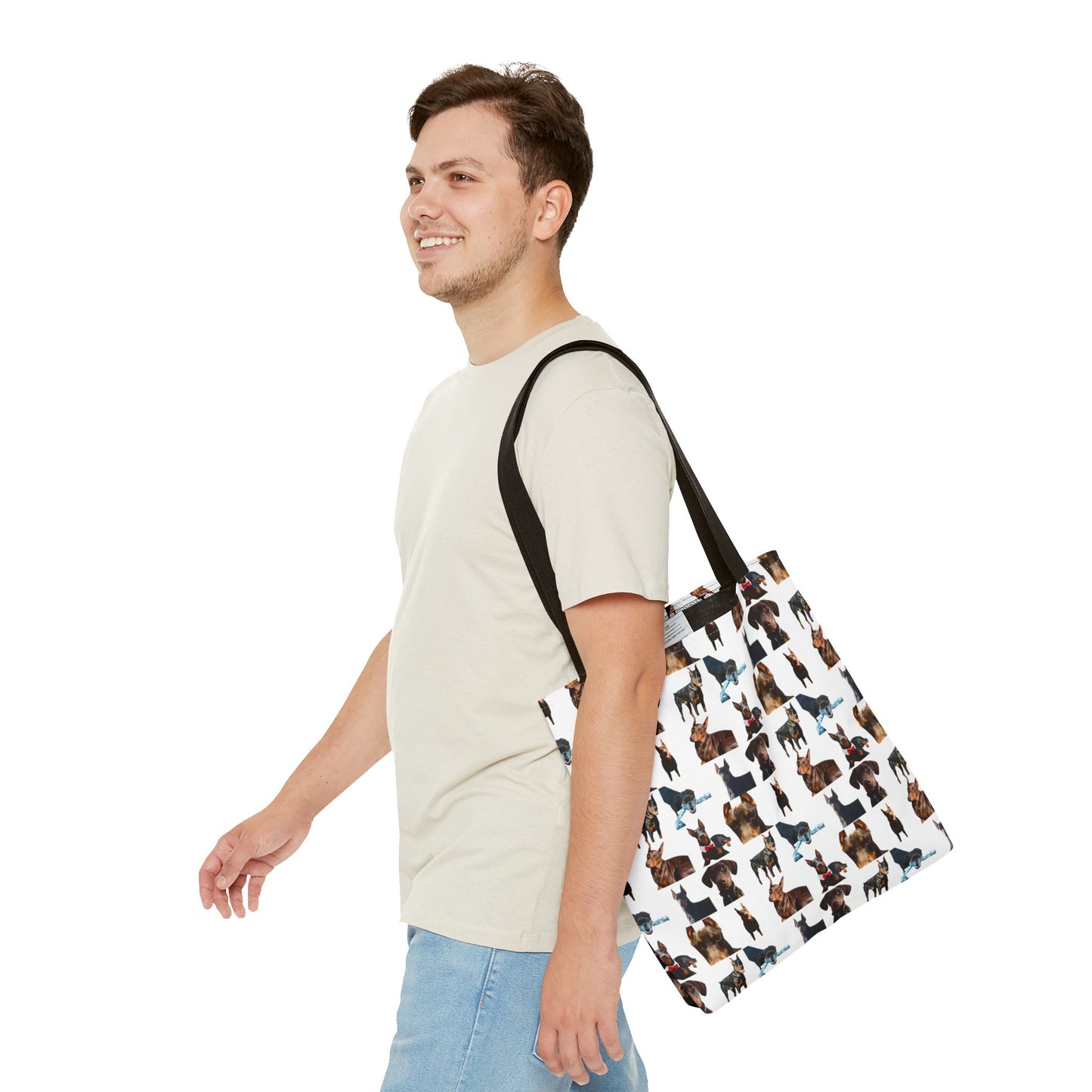 Edition 1 Doberman Model Pattern White Tote Bag