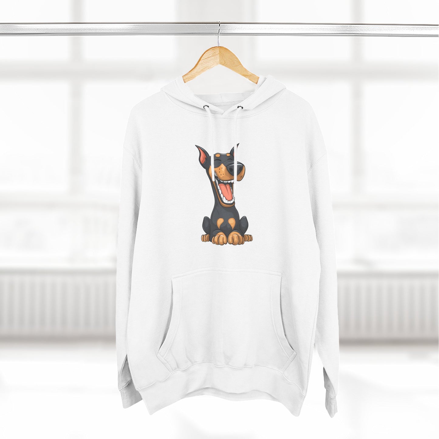 Doberman Cartoon 3 Three-Panel Fleece Hoodie