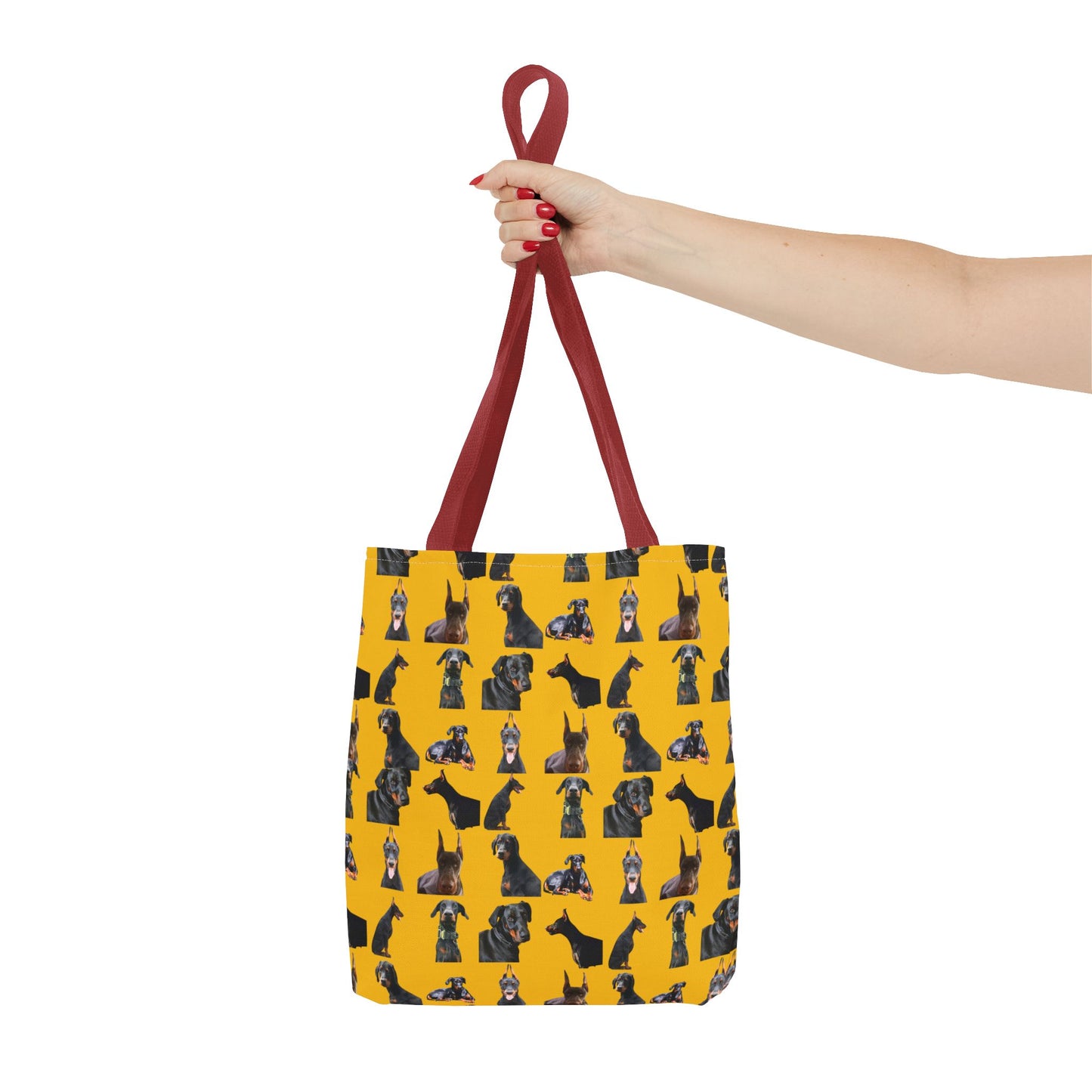 Edition 6 Doberman Model Pattern Yellow Tote Bag