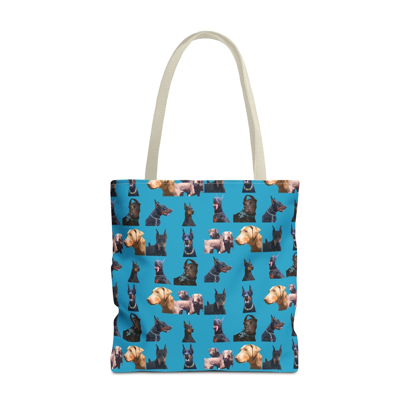 Edition 8 Doberman Model Pattern Turquoise Tote Bag